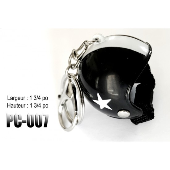 Pc-007, Porte Clés Casque Moto noir