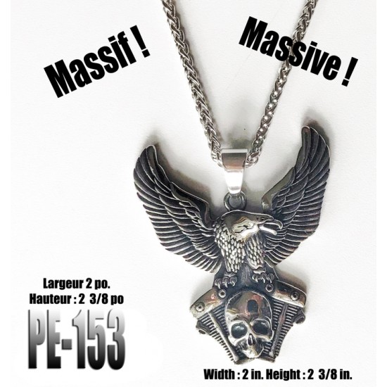 Pe-153, Aigle Skull Moteur,  Acier inoxidable (...