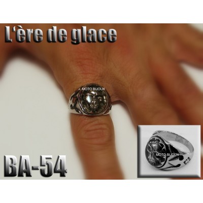 Ba-054, Bague tete de mort L'ère de glace acier...