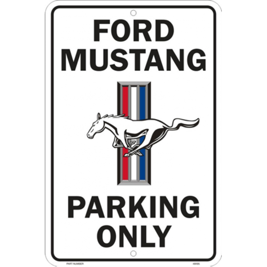 GE Enseigne en aluminum Parking Mustang 8'' x 12''