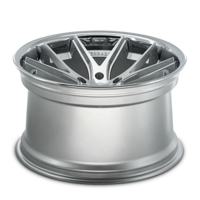 Ferrada FR2 Mags argent lustré avec façade machinée et lèvre poli 2005-2024 Mustang GT/V6/EcoBoost + Brembo 
