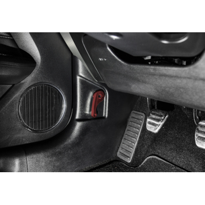 Steeda Levier de Capot Billet Aluminium Rouge 2015-2023 Mustang