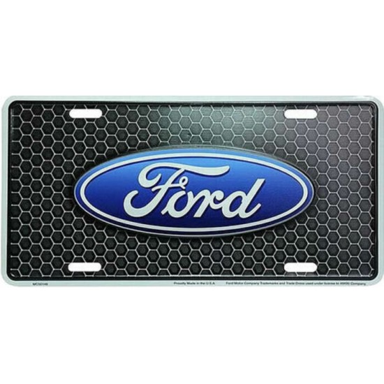 GE Plaque Licence en aluminum Logo FORD 12'' x 6''