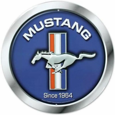GE Enseigne en métal Mustang depuis 1964 Rond...
