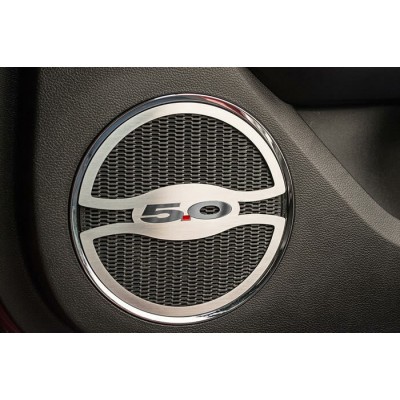 ACC Contour de Haut Parleur en Stainless Brossé avec logo 5.0 2015-2023 Mustang paire