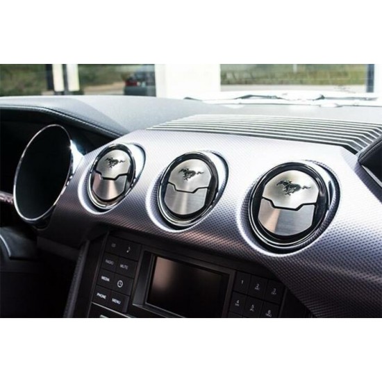 ACC Couvre Ventilation en Stainless avec Cheval 2015-2020 Mustang ensemble de 3