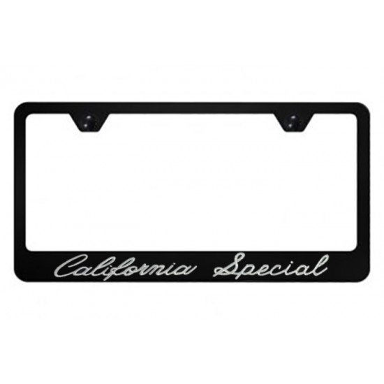 Contour de Plaque en Metal Noir avec logo California Special 