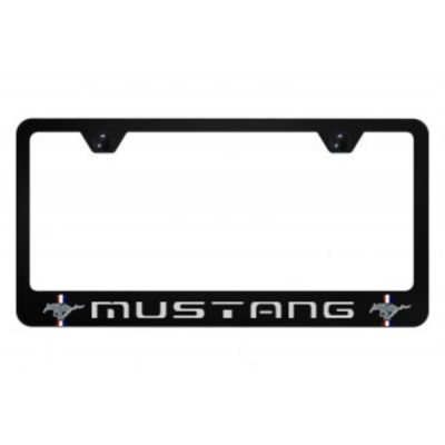 Contour de Plaque en Metal Noir avec logo MUSTANG...