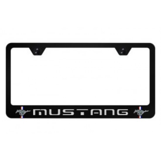 Contour de Plaque en Metal Noir avec logo MUSTANG...