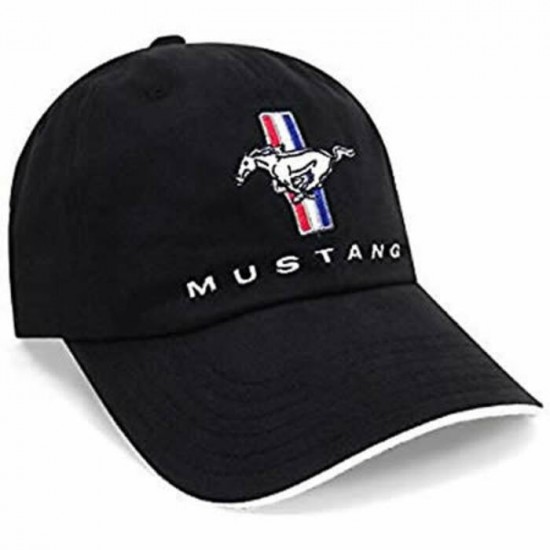 Casquette Noir MUSTANG Cheval + Barres