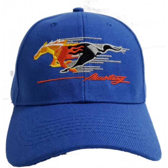 Casquette Bleu Royale Cheval Flambé