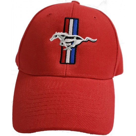 Casquette Enfant Rouge Cheval + Barres