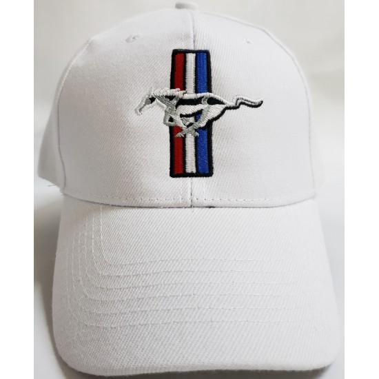 Casquette Enfant Blanc Cheval + Barres