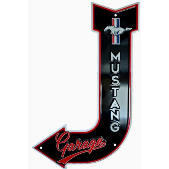 GE Enseigne Aluminium Mustang Garage en J