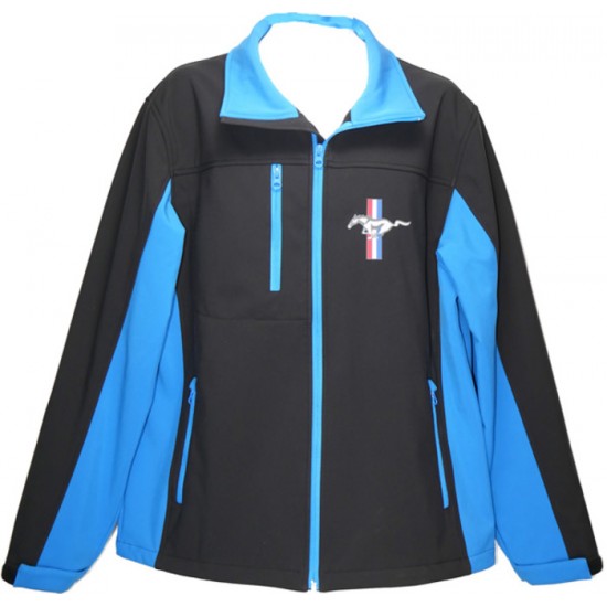 Manteau Softshell Mustang Noir & Bleu 