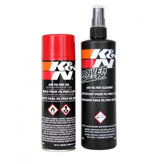 K&N kit de Nettoyage & Huile Filtre a Air Rouge...