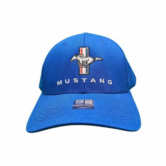 CFS Casquette Mustang Barres & Pony Bleu