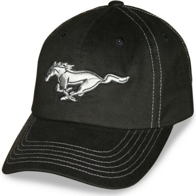 CFS Casquette Mustang Pony Noir avec logo Blanc