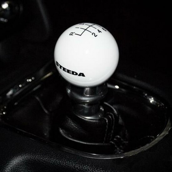 Steeda Boule de Shifter Blanc 2015-2023 Mustang Manuel