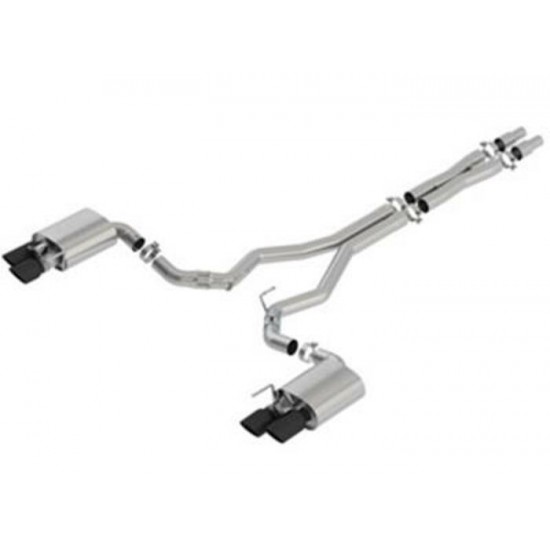 Borla ATAK Cat-Back avec Embouts Noir pour Mustang...