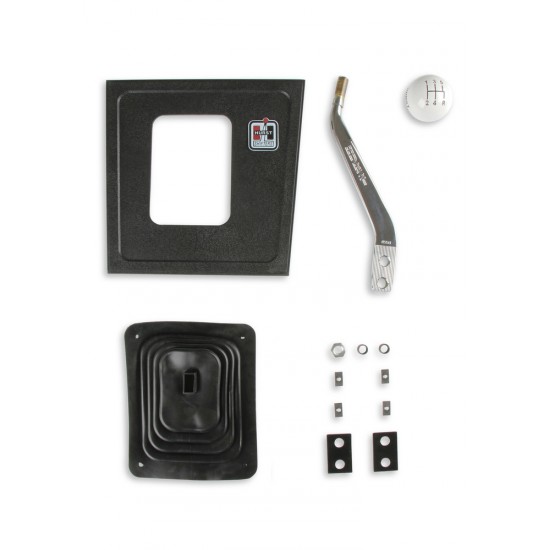 Hurst Boule Blanche avec Bras Chromé  + Bottine Logo Hurst 1987-1993 Mustang avec transmission manuel T5/T45