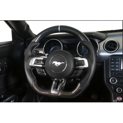 DMC Volant Fibre de Carbon/Cuir 2018-2023 Mustang non chauffant
