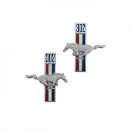DMC Embleme 302 PONY Tri-Bar gauche & droit avec tape collant
