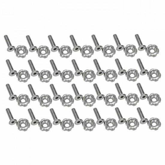 DMC Ensemble de Noix & Washer sous-capot 56pcs en Stainless 2005-2009 Mustang