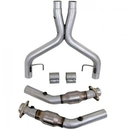 BBK X-Pipe 2.75'' en Acier Aluminizé avec Catalyseurs Haute Performance 2005-2010 Mustang GT