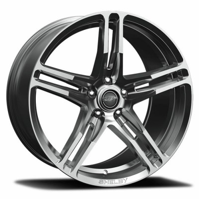 Carroll Shelby Ensemble de 4 Mags CS14 Décalé 20x9.5 &  20x11 Argent Lustré 2005-2026 Mustang