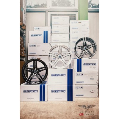 Carroll Shelby Ensemble de 4 Mags CS14 Décalé 20x9.5 & 20x11 Gris Gunmetal Lustré 2005-2026 Mustang