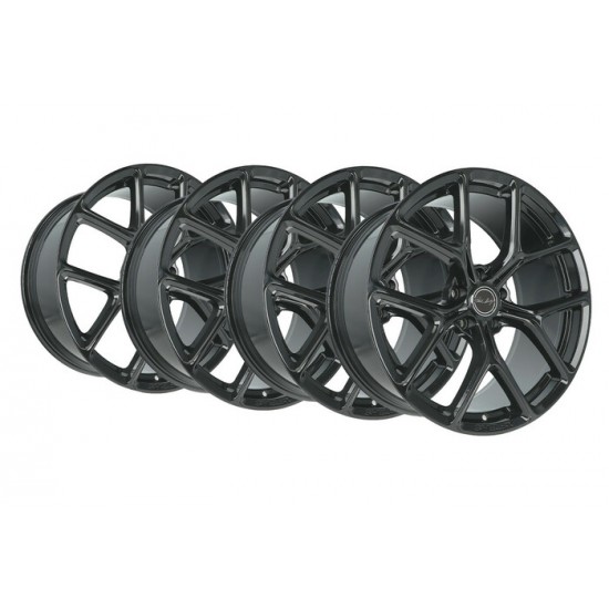 Carroll Shelby Ensemble de 4 Mags CS3 Décalé 20x9.5 & 20x11 Noir Lustré 2005-2026 Mustang