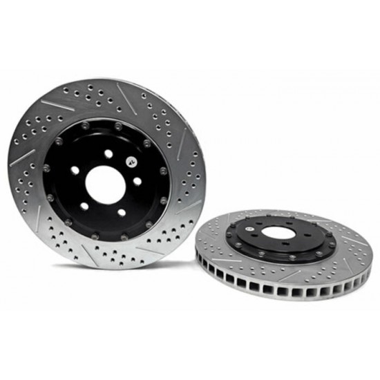 BAER EradiSpeed+ Disc de Performance arriere 2pcs Percé/Slotté Plaqué au Zinc 2024-2027 Mustang GT Performance Pak &  Dark Horse