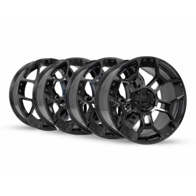 FR Ensemble de Mags Replique GT-D Noir Lustré 19x10 & 19x11 2005-2026 Mustang 