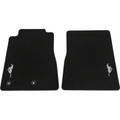 Ford Tapis avant Noir avec logo CHEVAL Argent...