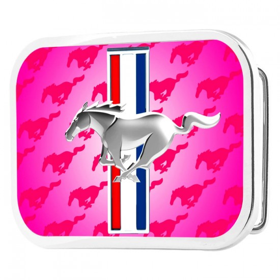 Boucle de Ceinture Mustang tri-Bar Rose