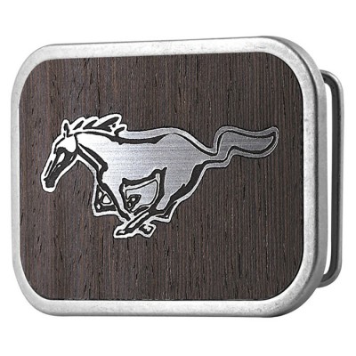 Boucle de Ceinture Noir avec pony Argent