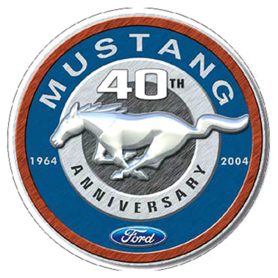 GE Enseigne en aluminum Rond 12'' Mustang 40ième...