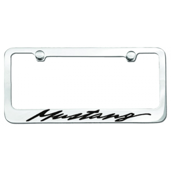 Contour de Plaque Chromé avec logo Mustang 