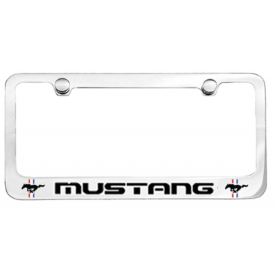 Contour de Plaque Chromé avec logo MUSTANG et...