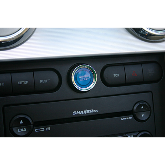 SHR Bouton Démarrage illuminé Bleu 2005-2009 Mustang GT/V6/GT500