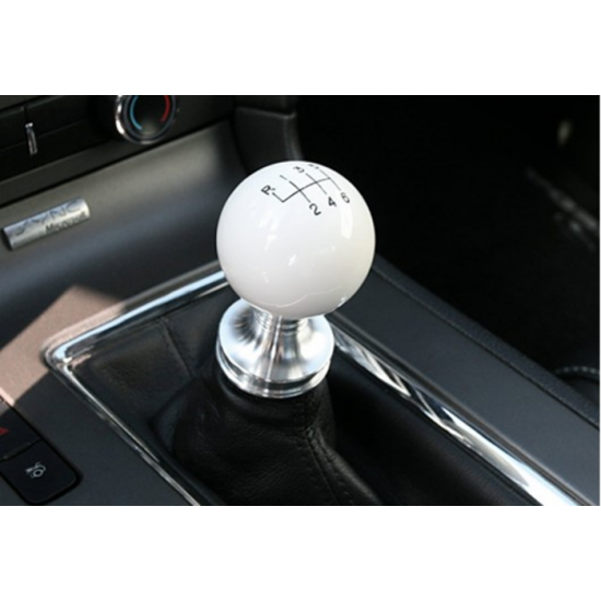 Steeda Boule de shifter blanc avec collier Mustang 2011-2014 GT V6