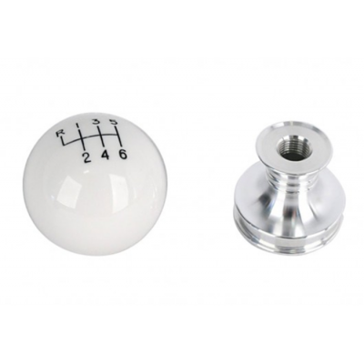 Steeda Boule de shifter blanc avec collier Mustang 2011-2014 GT V6