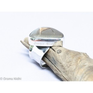 Bague argent et septaria 