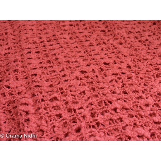 Poncho corail crocheté 