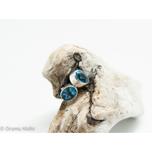 Boucles d'oreilles topaze pour femme