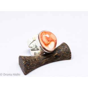 Bague argent et opale 