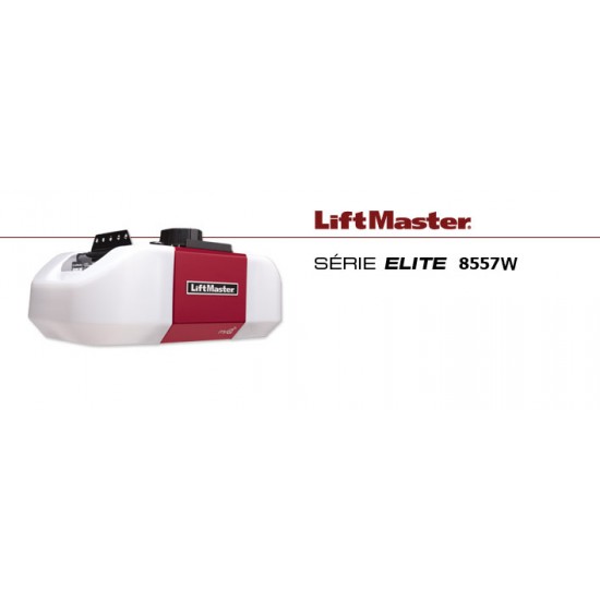 lift master 8557W  Mécanisme: courroie •Moteur: AC •Force: 3/4 CV  WI-FI