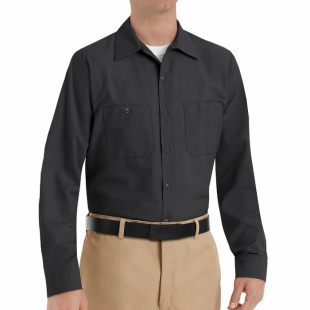 Chemise de travail à bouton noir pour homme...