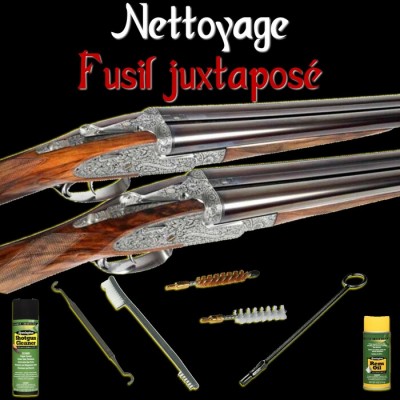 Nettoyage fusil juxtaposé